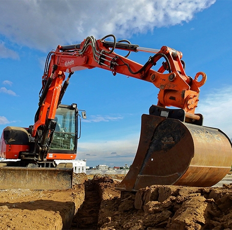Earthmoving and site work machinery